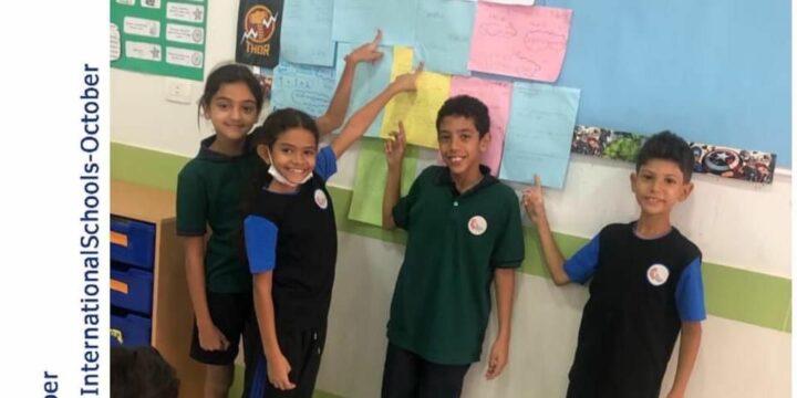PYP7/ Y.4 students inquiring into Math, under the transdisciplinary theme “Who we are”. They made posters showing the rules of adding odd and even numbers.